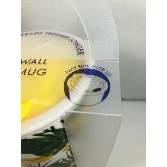 Eco One Double Wall Ceramic Mug Banana Tropical Pattern 10 Ounce NEW - Picture 4 of 8